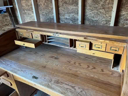 Photo of free Vintage Oak Roll-Top Desk (Canyon Rd) #4
