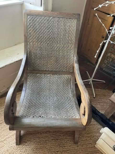 Photo of free Wood and Rattan Chair (Brigstock NN14) #1