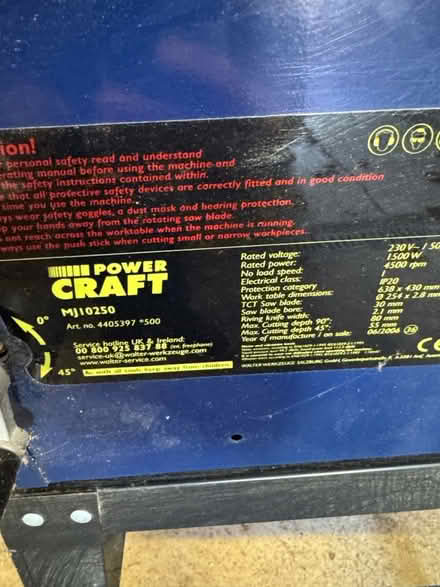 Photo of free Power craft table saw 10” blade (Narborough road Leicester LE3) #4