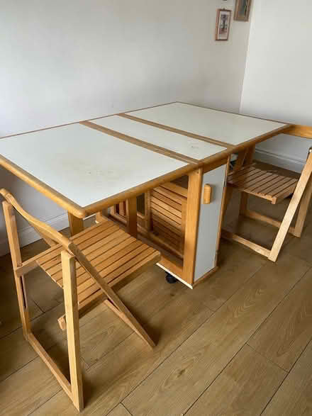 Photo of free Wood table, choice of size, 4 chairs (St Just TR19) #4