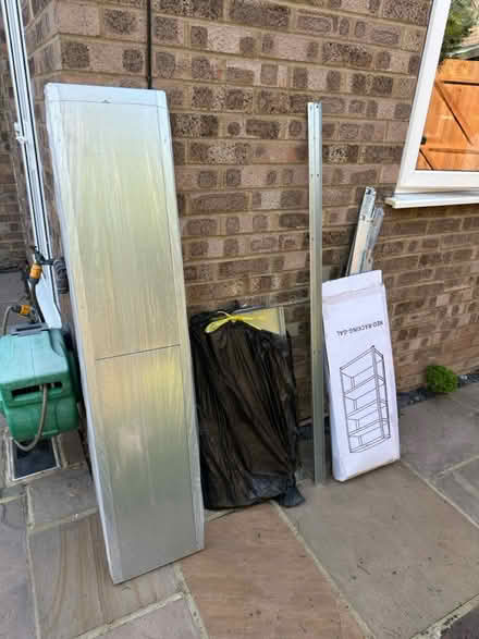 Photo of free 2x metal shelving - never used (Hazlemere HP15) #1