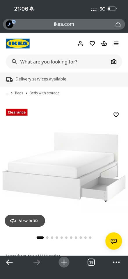 Photo of free Malm double bed including mattress (Ba16ru) #1