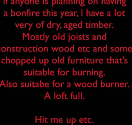 Photo of free Bonfire Wood (Hastings TN35) #1