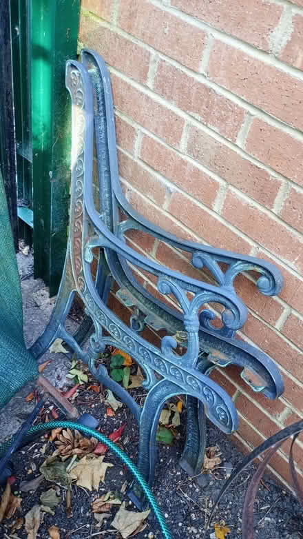 Photo of free cast iron bench ends and back- restoration project (Chapeltown LS7) #2