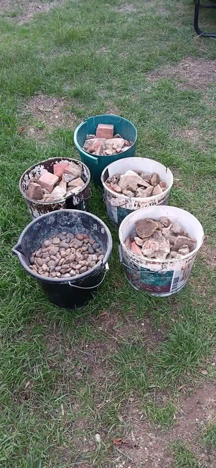 Photo of free 4 tubs of hardcore. 1 of coarse shingle (Sutton SS4) #1