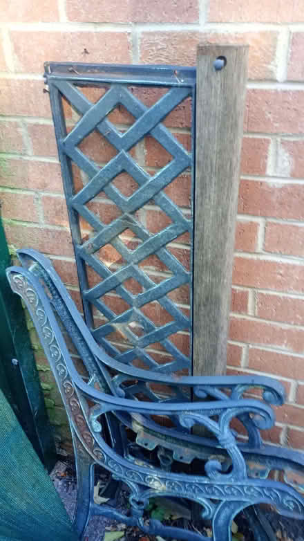 Photo of free cast iron bench ends and back- restoration project (Chapeltown LS7) #1