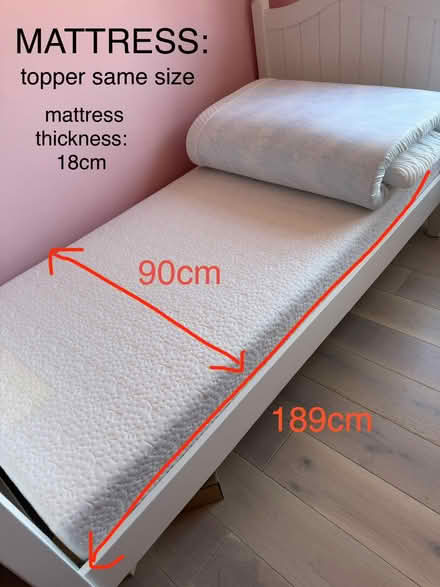 Photo of free Single bed plus mattress and topper (Five Ways SW15) #2