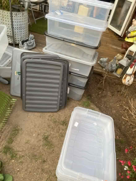Photo of free Plastic storage boxes (Hampton TW12) #1