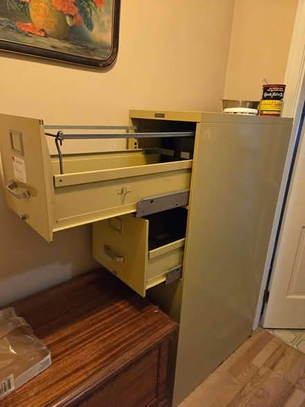Photo of free 4 drawer metal file cabinet (401 longley rd groton MA) #1