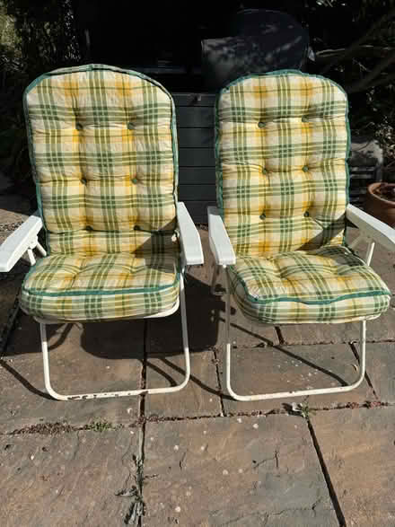 Photo of free 2 reclining garden chairs. (Walton-on-the-Naze CO14) #1