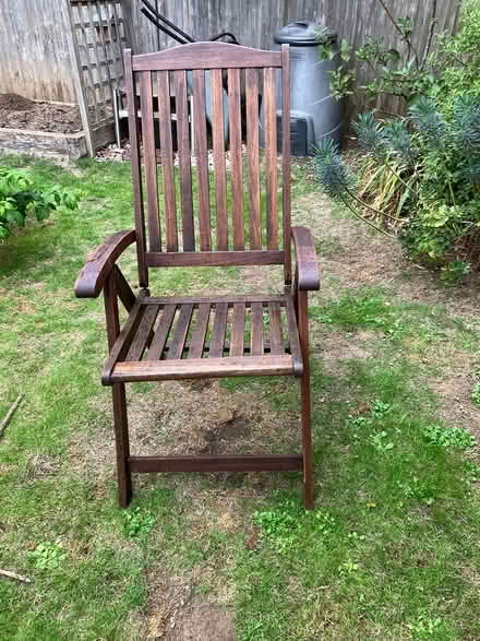 Photo of free Sturdy hard wood garden chair (Hove BN3) #1