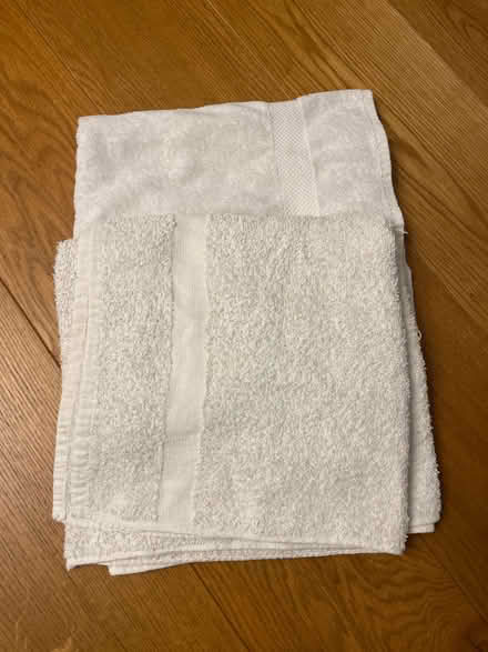 Photo of free 2 white towels (Twickenham TW2) #1