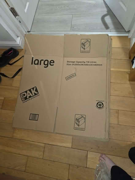 Photo of free 3 large moving boxes (55cm x 46cm x 46cm) (Loughton MK5) #1