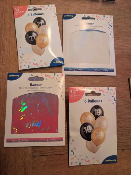 Photo of free 21st and 16th banners plus balloons (Near straight road - CO3) #1