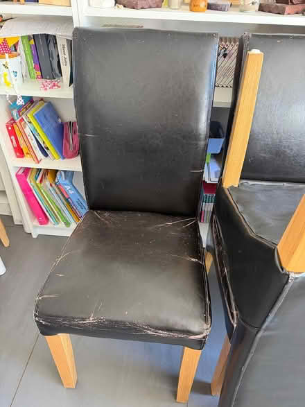 Photo of free 6 Leather Dining Chairs (Wokingham RG41) #1