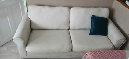 Photo of free DFS Cream fabric 3/4 seater couch (Prenton CH42) #2