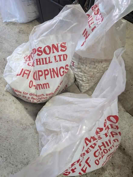 Photo of free 2 bags of white stone chippings (Stevenage SG1) #1