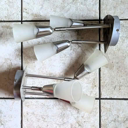 Photo of free Pair Of Wall/Ceiling Lights, 3 Shades On Each (Elham CT4) #1