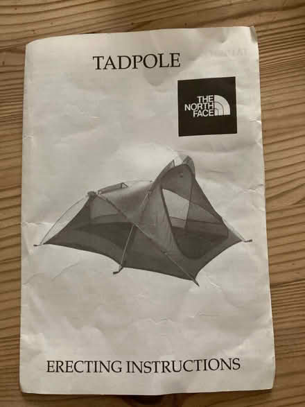 Photo of free Northface Tadpole Tent (Hornsey Station Estate N8) #1