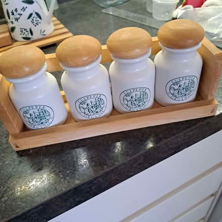 Photo of free Culpepper spice jars in rack (Charminster BH8) #1