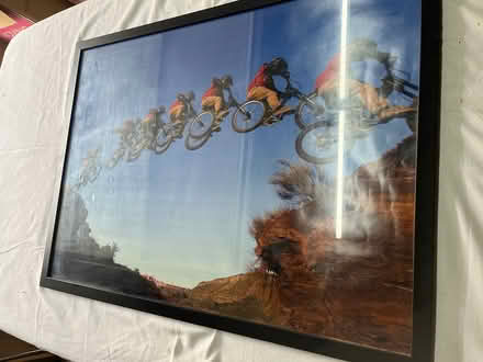 Photo of free Large framed pic biking (Bidston CH43) #2