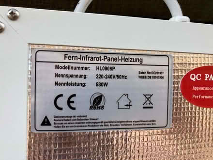 Photo of free Electric radiant panel heater (West Marina TN38) #2