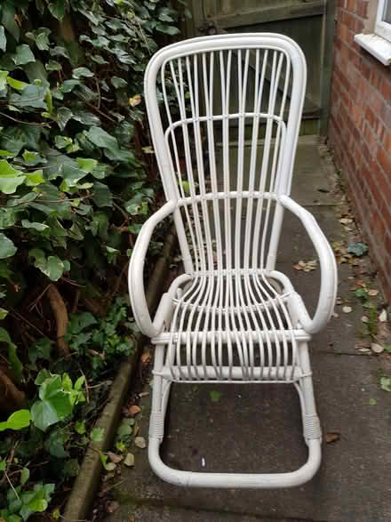 Photo of free White cane rocking chair (Nantwich CW5) #1