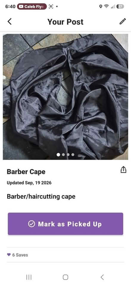 Photo of free Barbers cape (Lents/Mt.Scott area) #1