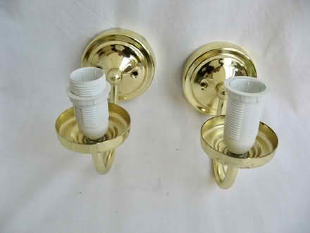 Photo of free 2 wall lights, brass effect, all wiring in place (Croham CR2) #1