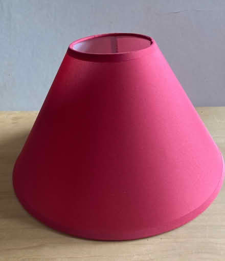 Photo of free Red Fabric 'Coolie' Lampshade (8" deep" (St James, South Elmham IP19) #1