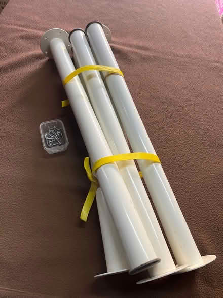 Photo of free IKEA desk legs x 5 white (Bidston CH43) #1