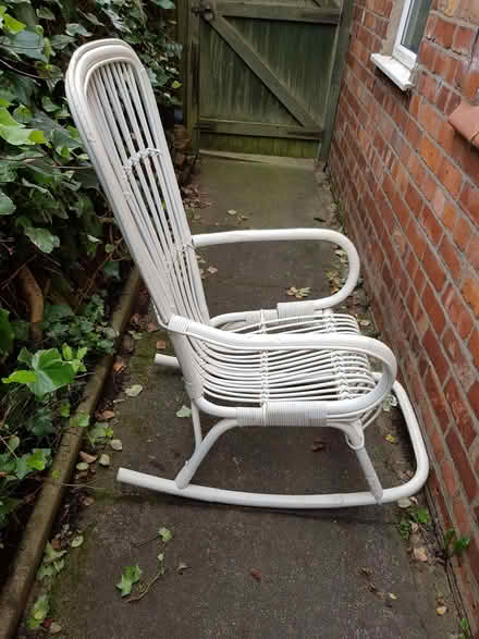 Photo of free White cane rocking chair (Nantwich CW5) #2