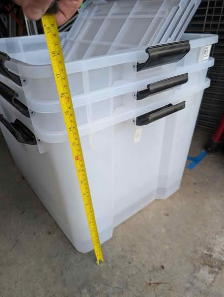 Photo of free Large bins, clear, x3 (Folsom) #3