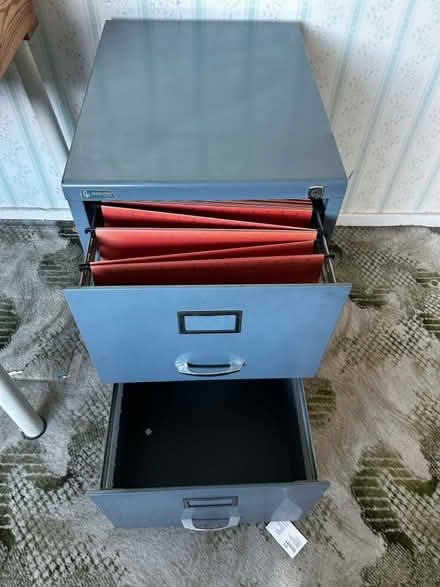 Photo of free 2 drawer metal filing cabinet (Blyth NE24) #2