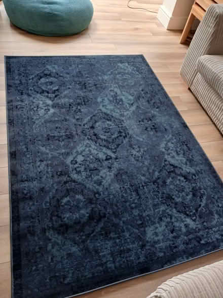 Photo of free Ikea Blue patterned rug (Bedford) #2
