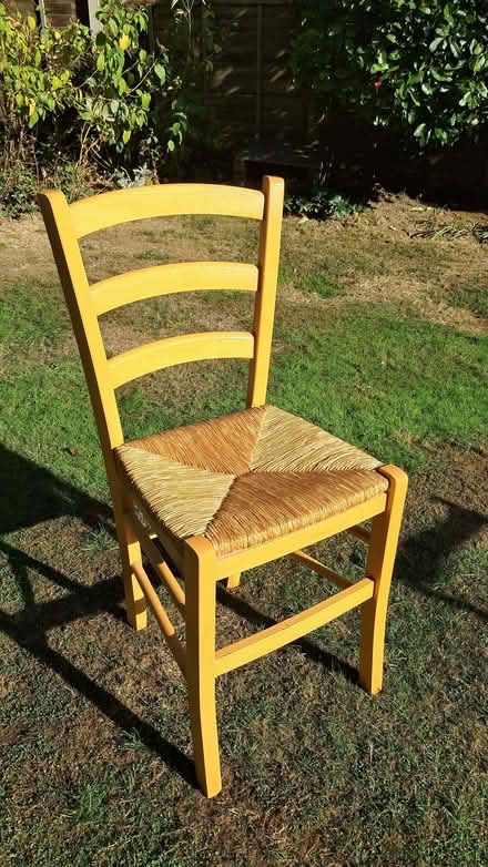Photo of free Wooden Chair with woven rafia seat (Enfield EN2) #2