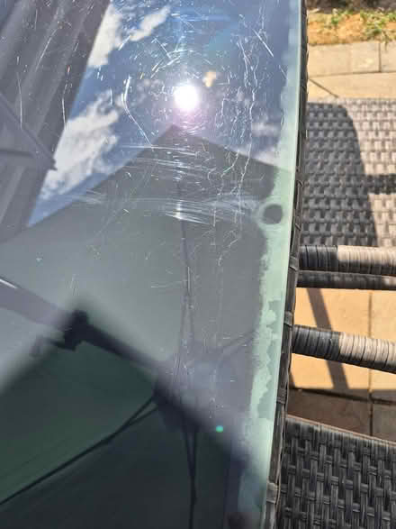 Photo of free Glass-top garden table (only) (Poole BH17) #2
