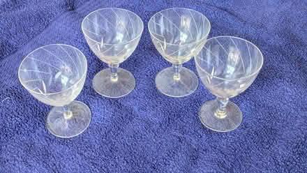 Photo of free Set of Four Pretty Vintage Sherry Glasses (Elham CT4) #1