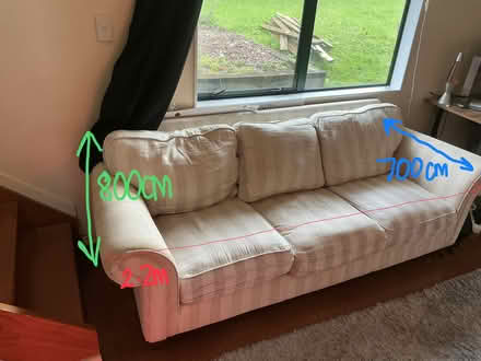Photo of free Couch- well loved (Birkenhead) #2