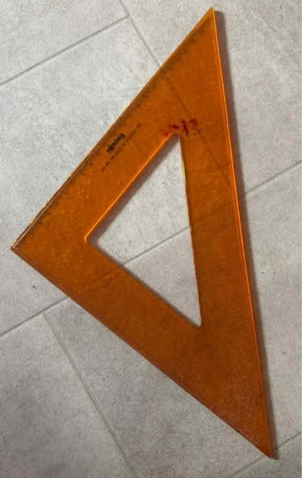Photo of free Set square - orange plastic (Abbey Wood SE2) #1