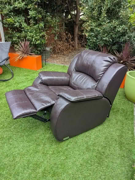 Photo of free Brown reclining single sofa (Wickford SS12) #3