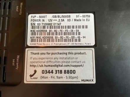 Photo of free Humax Freeview Box (Bath BA2) #3
