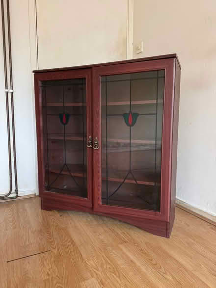 Photo of free Wooden / glass cabinet (Overstone Lodge NN3) #1