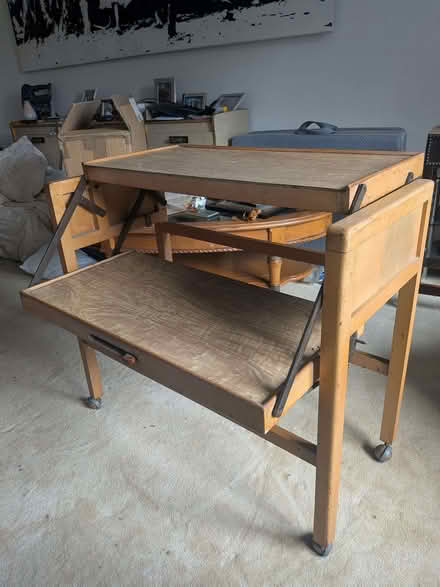 Photo of free vintage 1960's 'Tri-Magic' metamorphic drinks trolley/table (Hendon NW4) #4