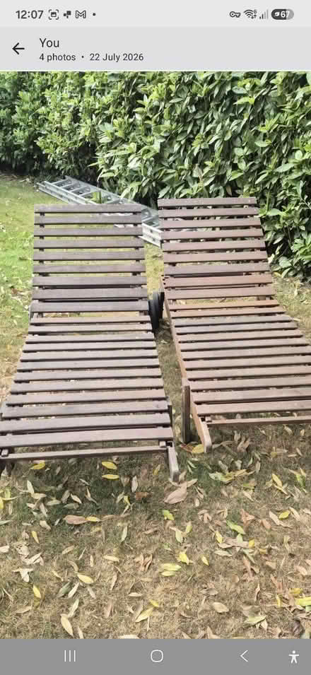 Photo of free 2 sun loungers (Gravesend and area DA12) #1