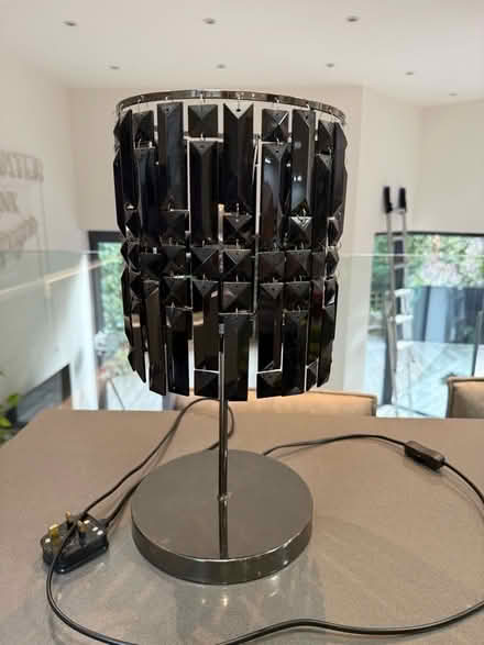 Photo of free Black Glass Table Lamp (Elmstead BR7) #1