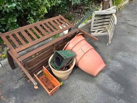Photo of free Cracked pots and broken garden furniture (Great Boughton CH3) #1