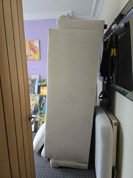 Photo of free DFS Cream fabric 3/4 seater couch (Prenton CH42) #1