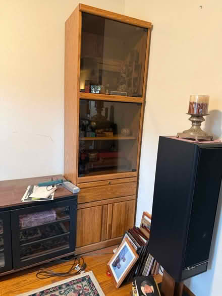 Photo of free Oak upright cabinets (Ardenwood) #1
