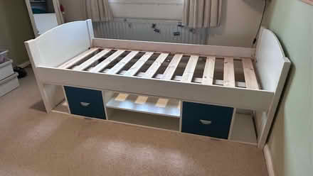 Photo of free Single wooden slatted bed with underbed storage (Appleby-in-Westmorland CA16) #1